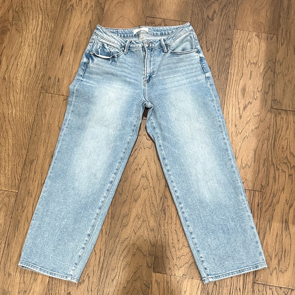 Light Blue Cropped wide leg Women's Jeans